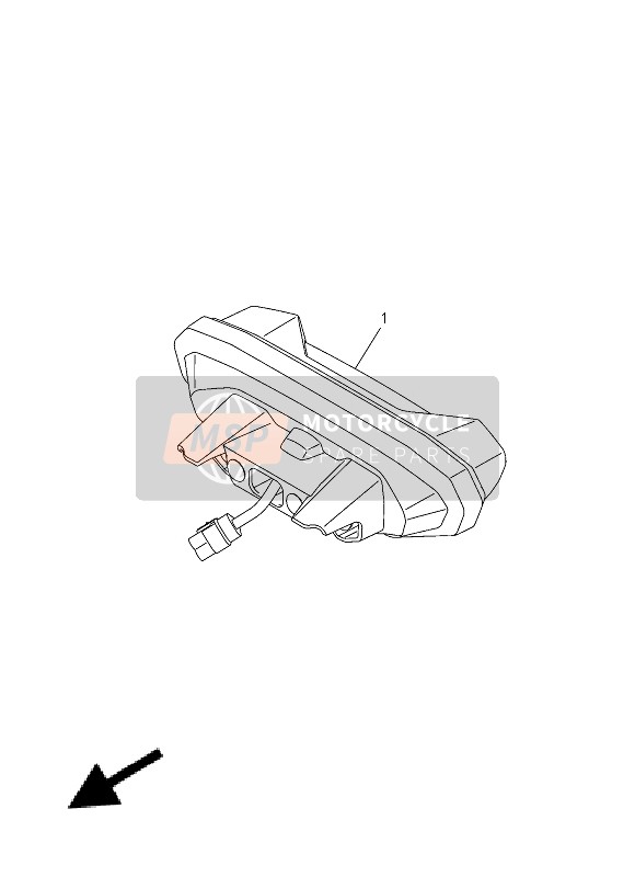 Yamaha MT-09A 2014 Tail Light for a 2014 Yamaha MT-09A