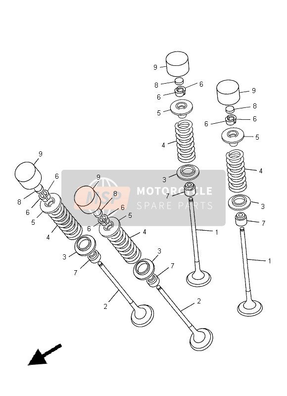 Yamaha XJ-6F 2014 Válvula para un 2014 Yamaha XJ-6F