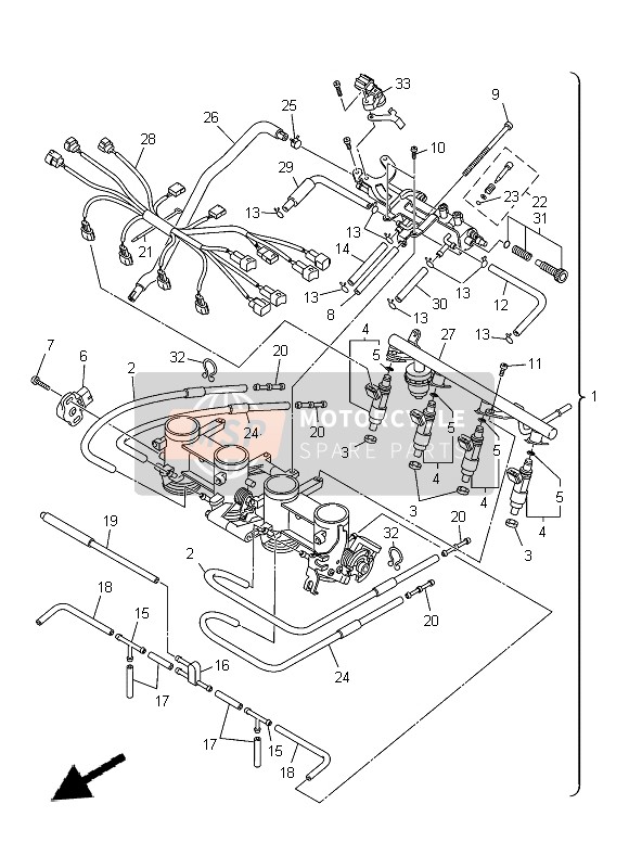 20S137503000, Gasklep Blokmontage (GQL0, Yamaha, 0