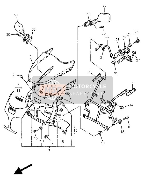 89X771670000, Trim 3, Yamaha, 1