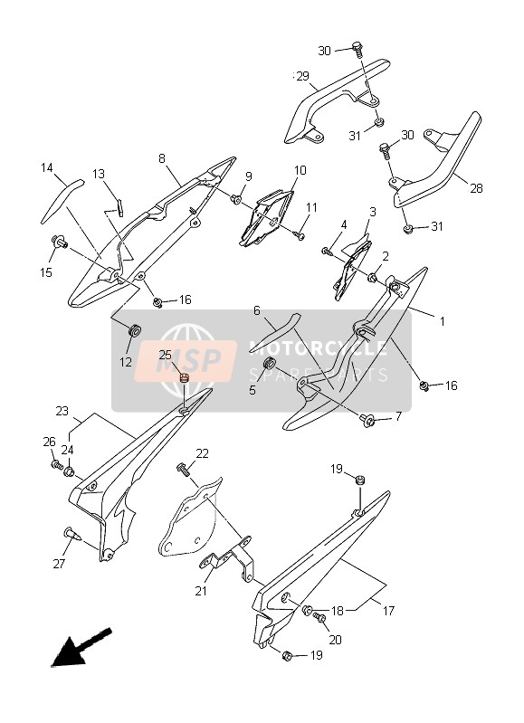 20S2172100PD, Cover, Kant 2, Yamaha, 0