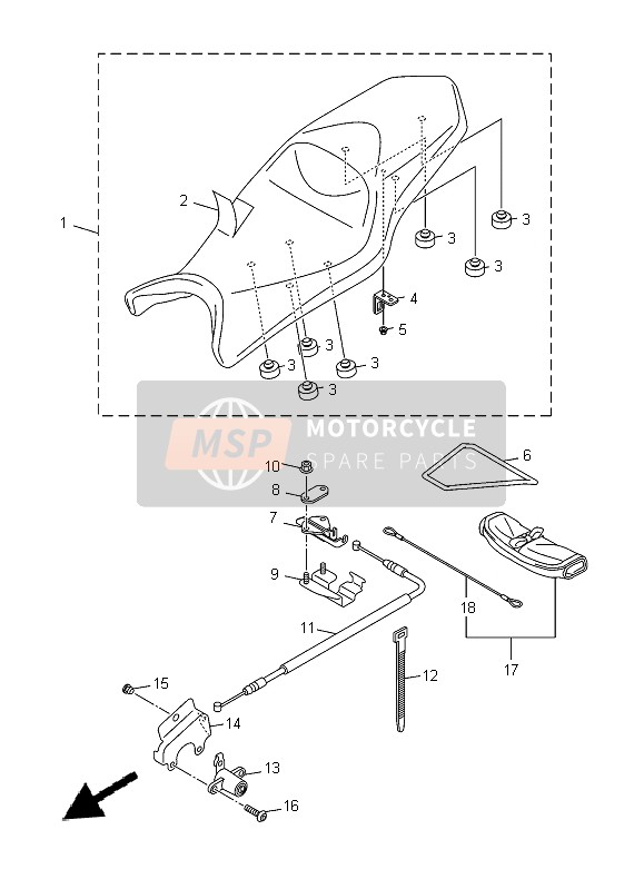 Yamaha XJ-6F 2014 Asiento para un 2014 Yamaha XJ-6F