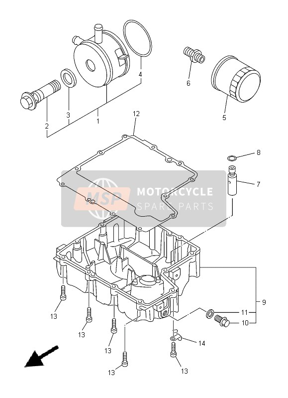 Yamaha XJ-6FA 2014 Oil Cleaner for a 2014 Yamaha XJ-6FA