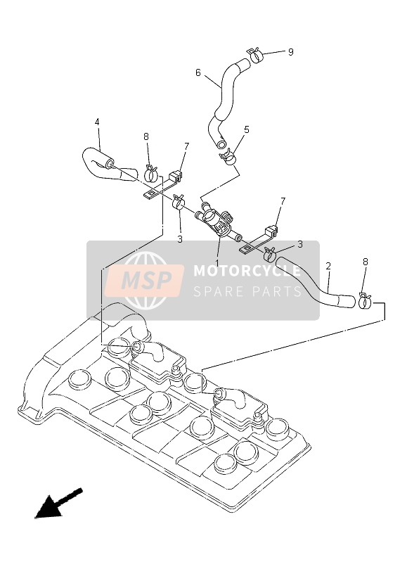 Yamaha XJ-6FA 2014 Système d'induction d'air pour un 2014 Yamaha XJ-6FA