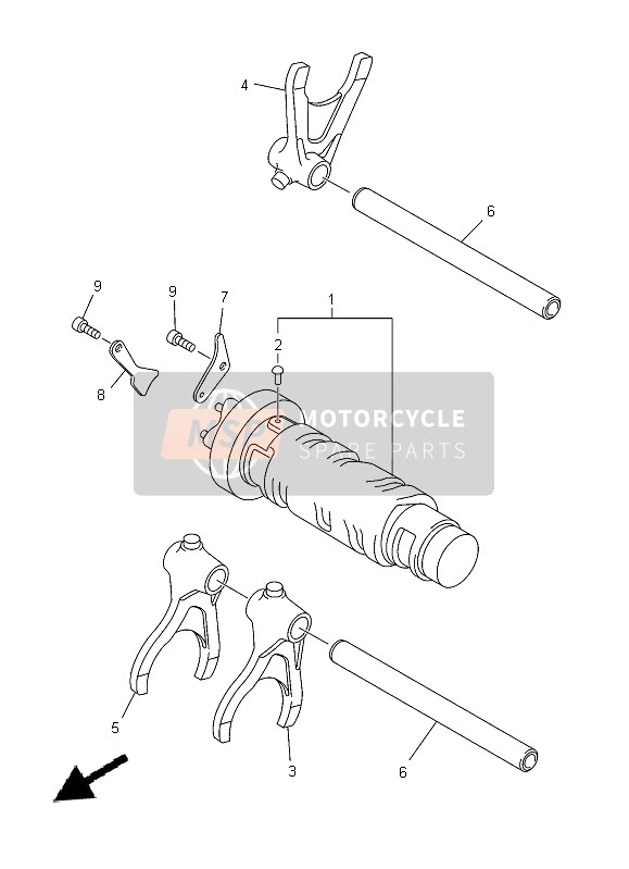 Yamaha XJ-6FA 2014 Schakelnok & Vork voor een 2014 Yamaha XJ-6FA