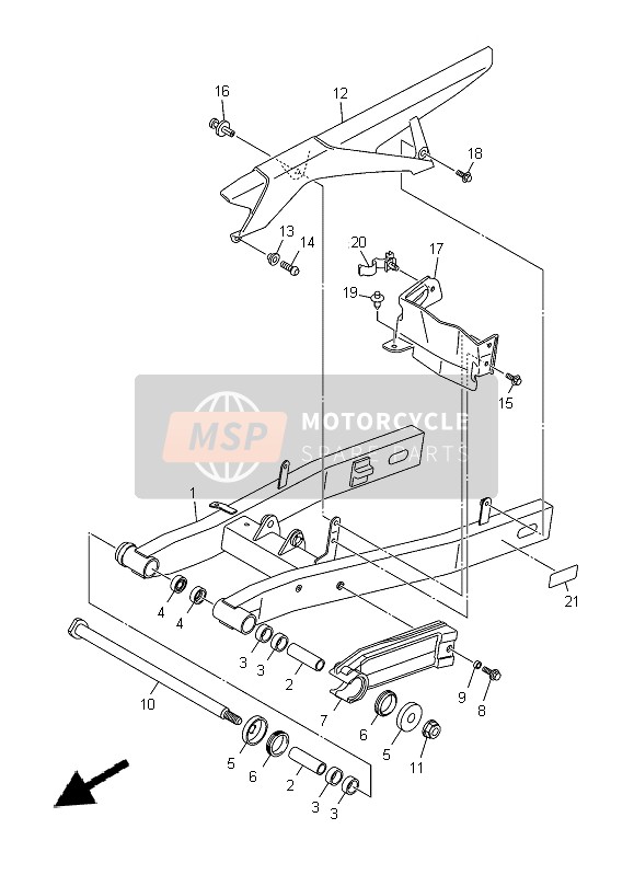 Yamaha XJ-6FA 2014 Rear Arm for a 2014 Yamaha XJ-6FA