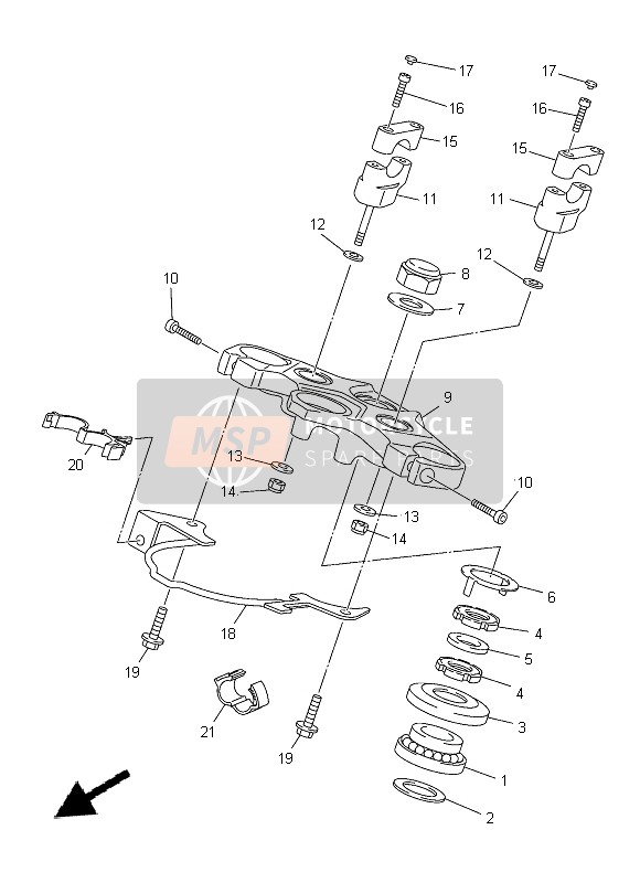 Yamaha XJ-6FA 2014 Steering for a 2014 Yamaha XJ-6FA