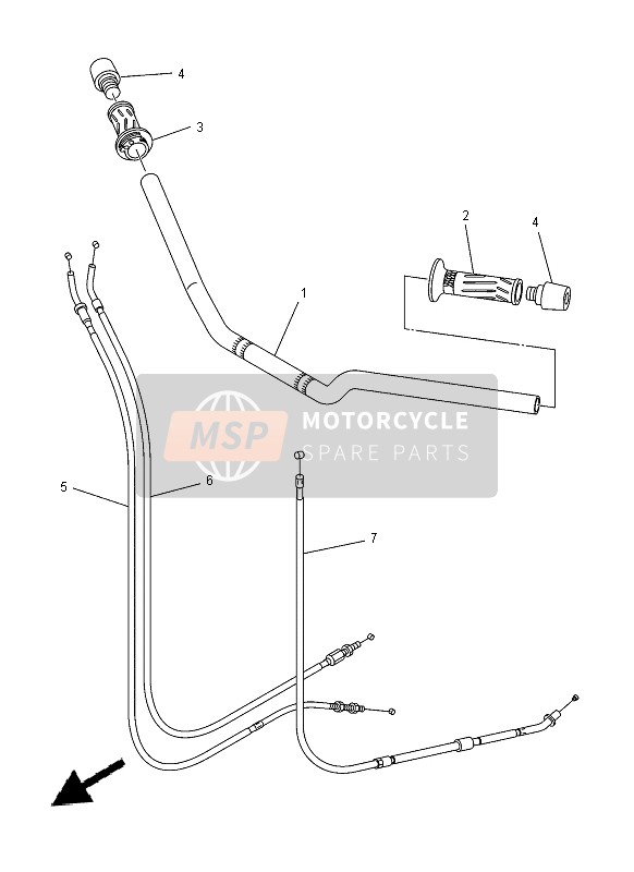Yamaha XJ-6FA 2014 Steering Handle & Cable for a 2014 Yamaha XJ-6FA