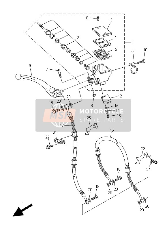 Yamaha XJ-6N 2014 Front Master Cylinder for a 2014 Yamaha XJ-6N