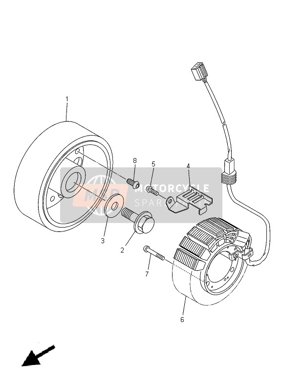 Yamaha XJ-6N 2014 Generator voor een 2014 Yamaha XJ-6N