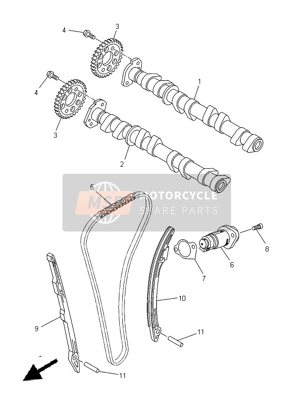 Yamaha XJ-6NA 2014 Camshaft & Chain for a 2014 Yamaha XJ-6NA