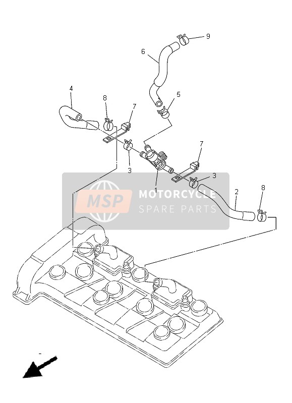 Yamaha XJ-6NA 2014 Système d'induction d'air pour un 2014 Yamaha XJ-6NA