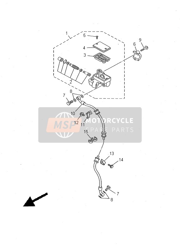 Yamaha SR125 2000 Front Master Cylinder for a 2000 Yamaha SR125