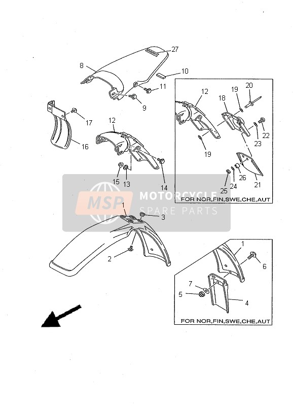 901790800300, Ecrou, Yamaha, 0