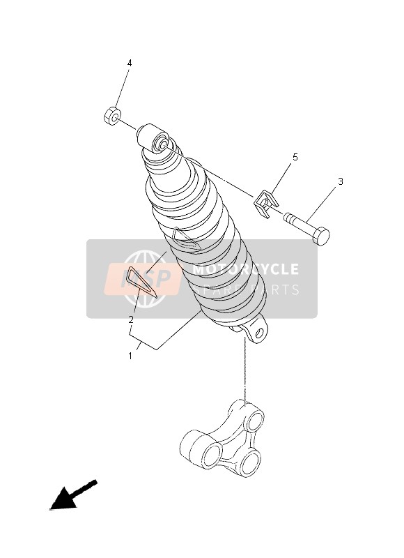 Yamaha XT660X TENERE 2014 Rear Suspension for a 2014 Yamaha XT660X TENERE