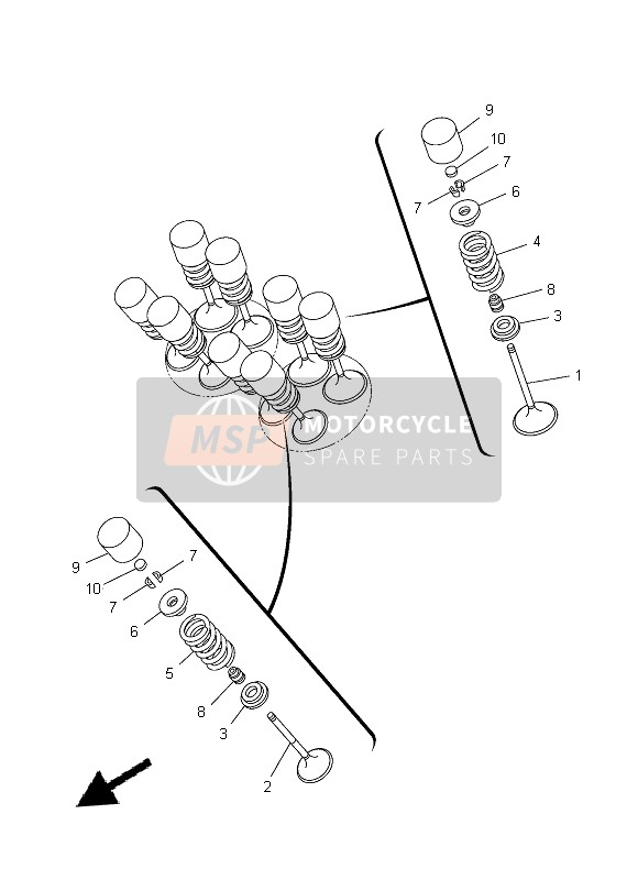 Yamaha XT1200Z 2014 Soupape pour un 2014 Yamaha XT1200Z