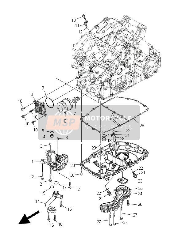 Yamaha XT1200Z 2014 ÖLPUMPE für ein 2014 Yamaha XT1200Z