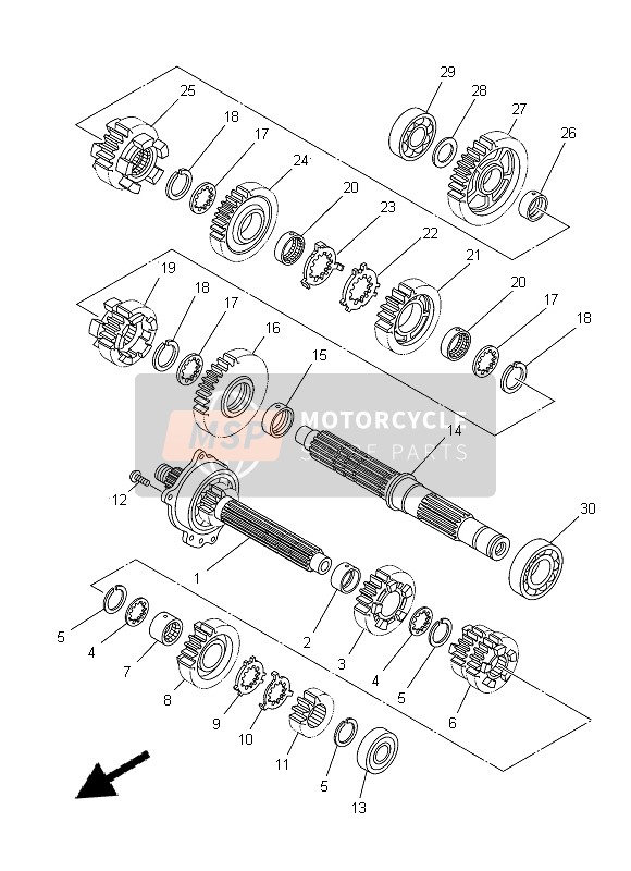 Yamaha XT1200Z 2014 Transmission for a 2014 Yamaha XT1200Z