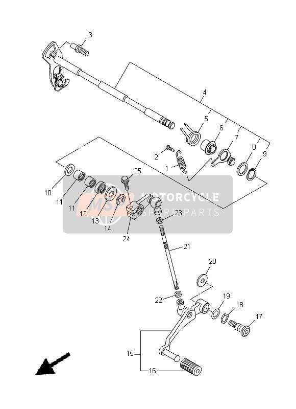 Yamaha XT1200Z 2014 Albero del cambio per un 2014 Yamaha XT1200Z