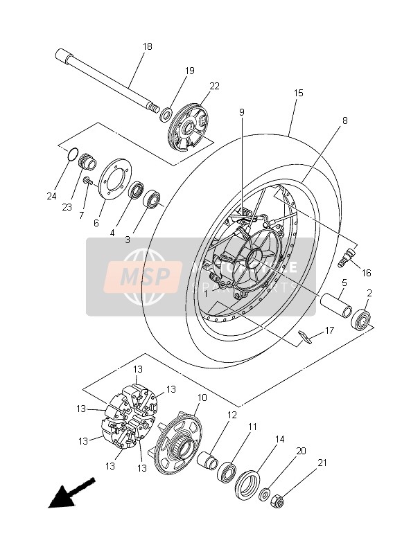 Yamaha XT1200Z 2014 Rear Wheel for a 2014 Yamaha XT1200Z