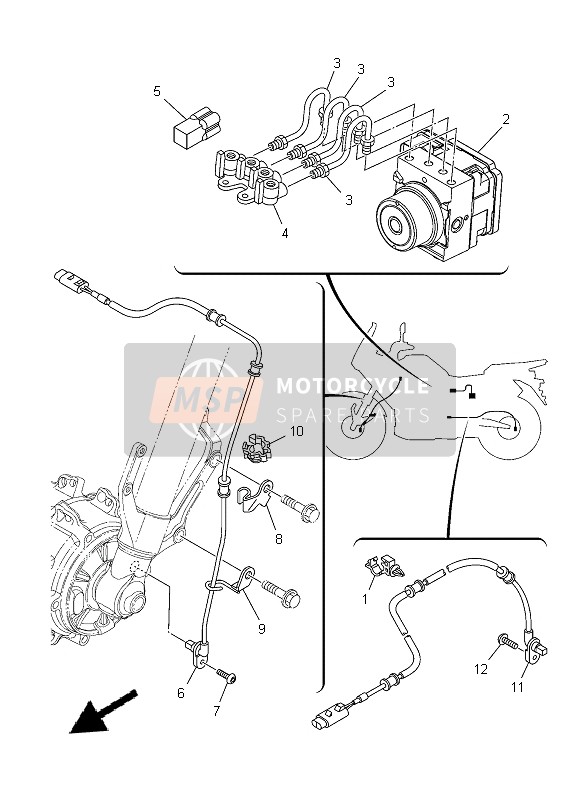 Yamaha XT1200Z 2014 Electrical 3 for a 2014 Yamaha XT1200Z