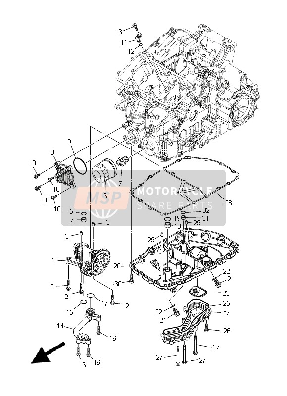 Yamaha XT1200ZE 2014 ÖLPUMPE für ein 2014 Yamaha XT1200ZE