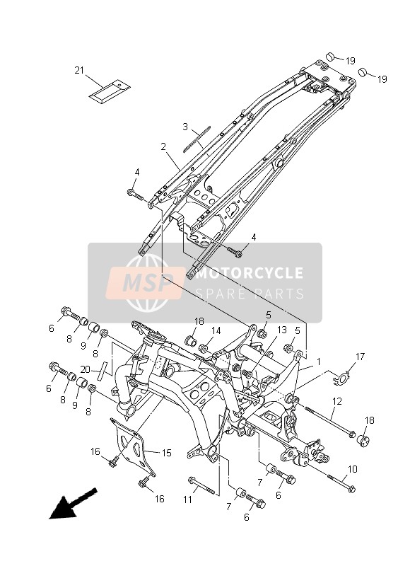 23P211160000, Collar, Yamaha, 1