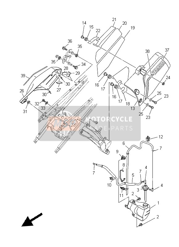 Yamaha XT1200ZE 2014 Side Cover for a 2014 Yamaha XT1200ZE