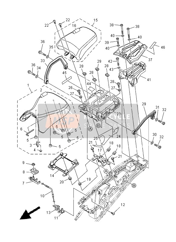 23P248411000, PORTE-BAGAGES,  Avant, Yamaha, 1