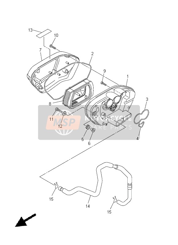 9046715M1400, Klemme, Yamaha, 3