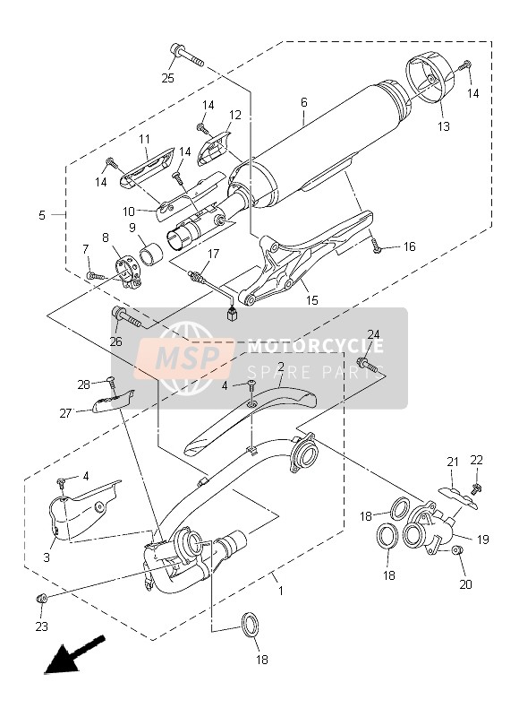 1TP146100100, Coude D'Echappement, Yamaha, 0