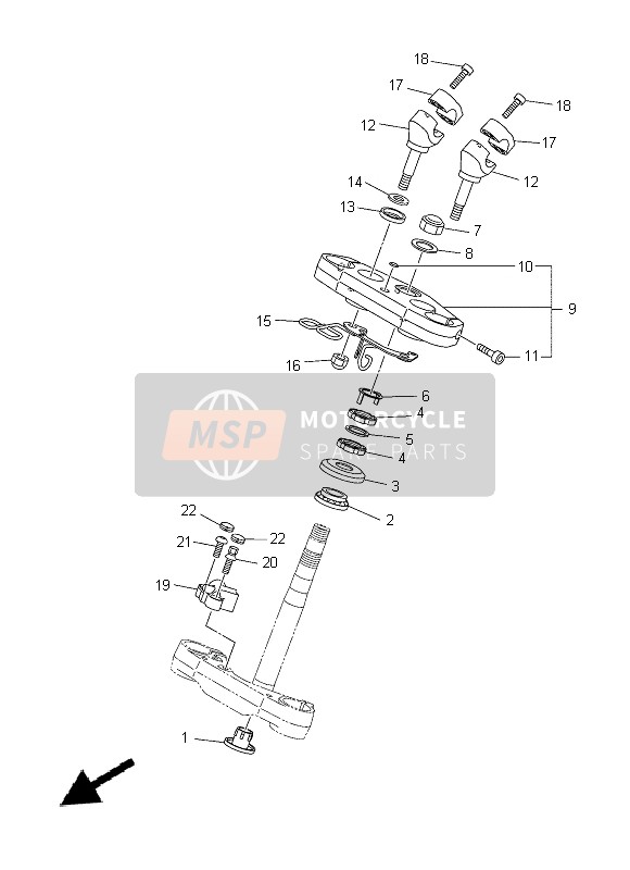 1TP234080000, Antivol De Direction, Yamaha, 1