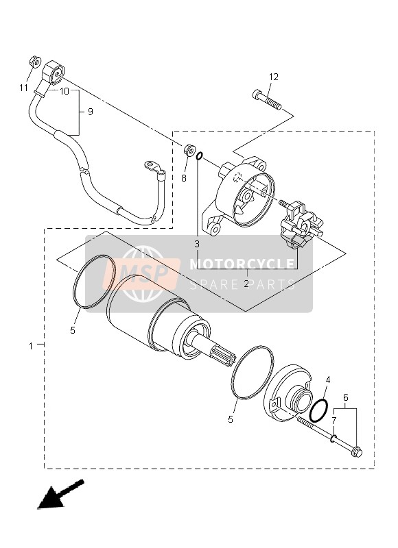 Yamaha XVS950R 2014 Starting Motor 4 for a 2014 Yamaha XVS950R