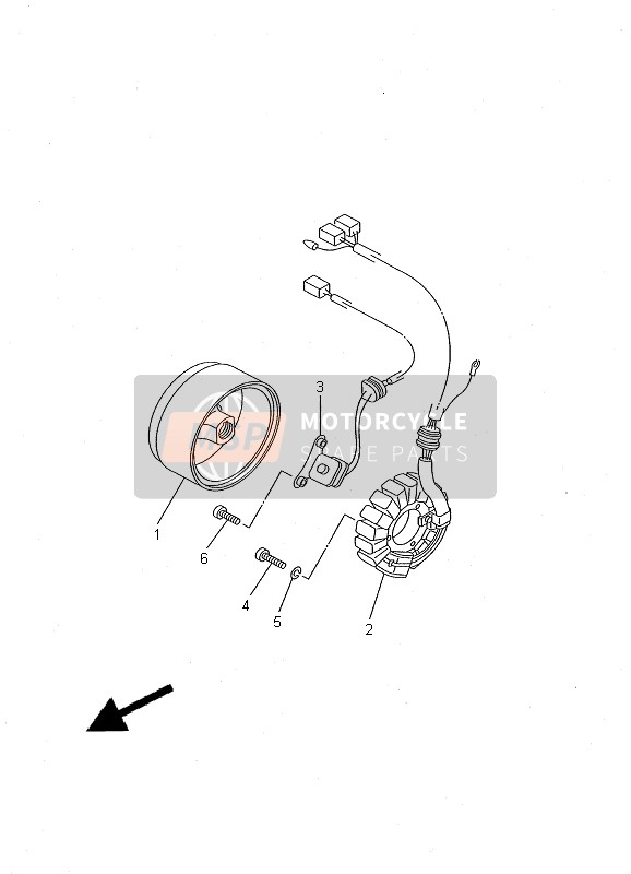 Yamaha SR125 2000 GENERATOR für ein 2000 Yamaha SR125