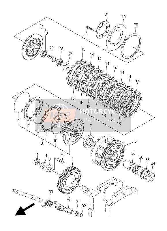 Yamaha XVS1300A 2014 Clutch for a 2014 Yamaha XVS1300A