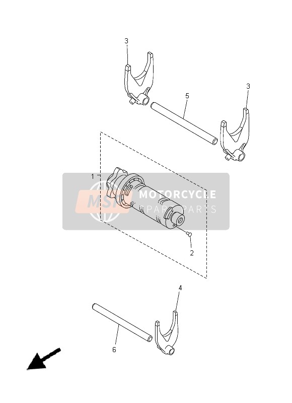 Yamaha XVS1300A 2014 Shift Cam & Forchetta per un 2014 Yamaha XVS1300A