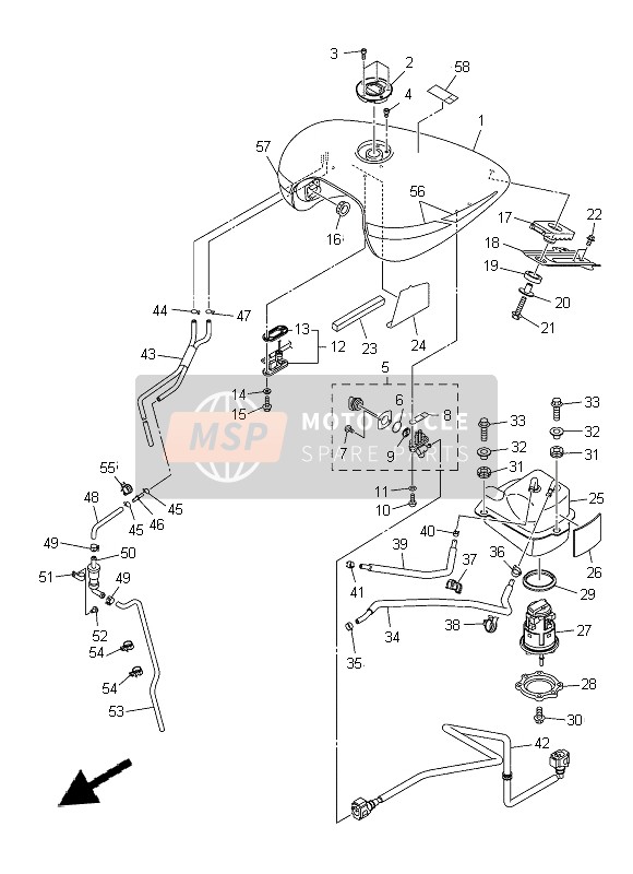 Yamaha XVS1300A 2014 TANK für ein 2014 Yamaha XVS1300A