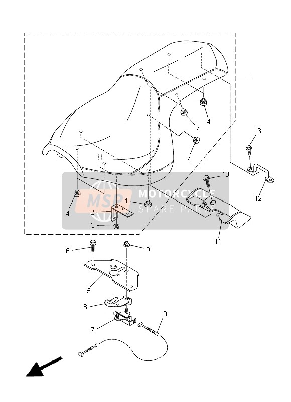 1D72475R0000, Bracket 6, Yamaha, 0