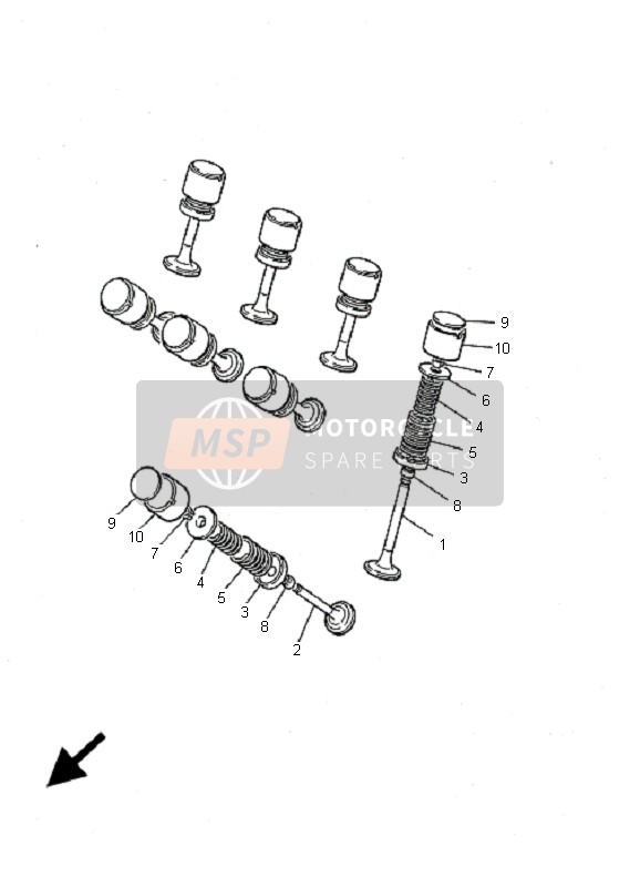 Yamaha XJ600S DIVERSION 2001 Valve for a 2001 Yamaha XJ600S DIVERSION