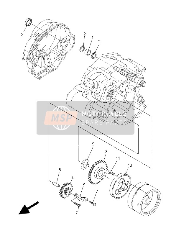 Yamaha YBR125ED 2014 Starter Clutch for a 2014 Yamaha YBR125ED