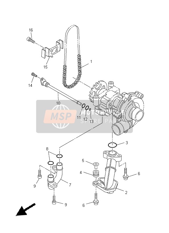 Yamaha YZF-R1 2014 Oil Pump for a 2014 Yamaha YZF-R1