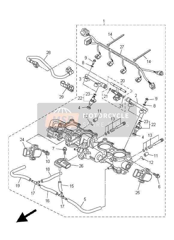 Yamaha YZF-R1 2014 Admission 2 pour un 2014 Yamaha YZF-R1