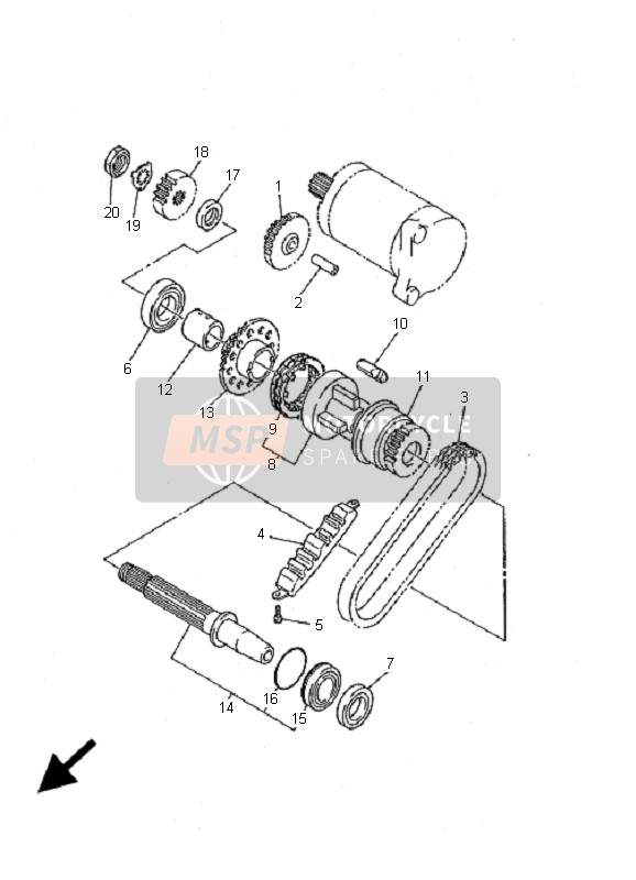 Yamaha XJ600S DIVERSION 2001 Inicio Embrague para un 2001 Yamaha XJ600S DIVERSION