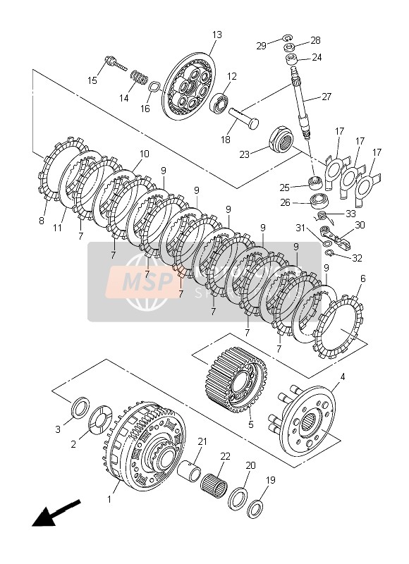 Yamaha YZF-R6 2014 Embrayage pour un 2014 Yamaha YZF-R6