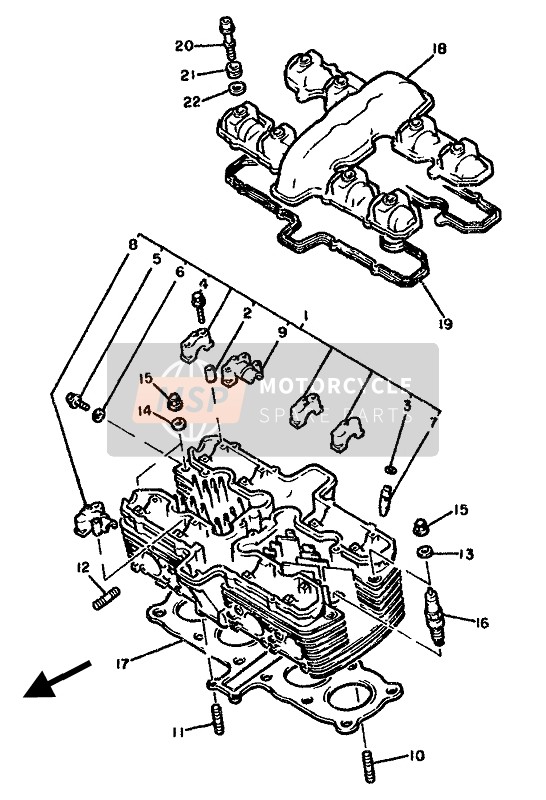 90109064F000, Bearing Bolt, Yamaha, 2