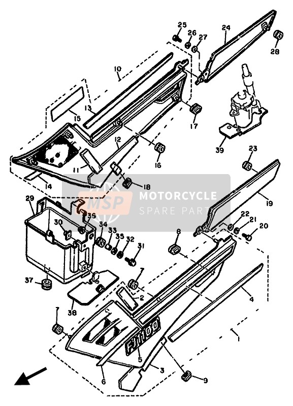 904801316300, Grommet, Yamaha, 2