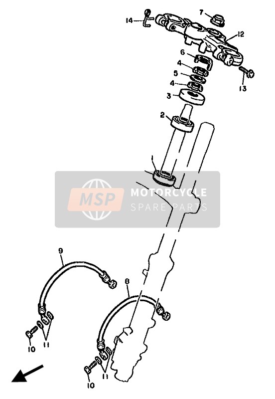 Yamaha FJ1100 1985 Steering for a 1985 Yamaha FJ1100