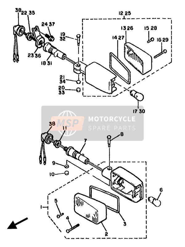 Yamaha FJ1100 1985 Flasher Light for a 1985 Yamaha FJ1100