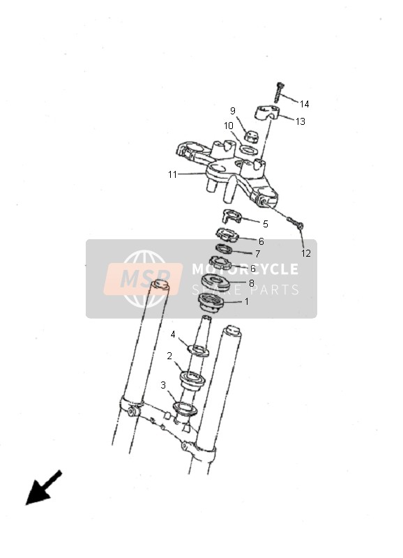 Yamaha XJ600S DIVERSION 2001 Direccion para un 2001 Yamaha XJ600S DIVERSION