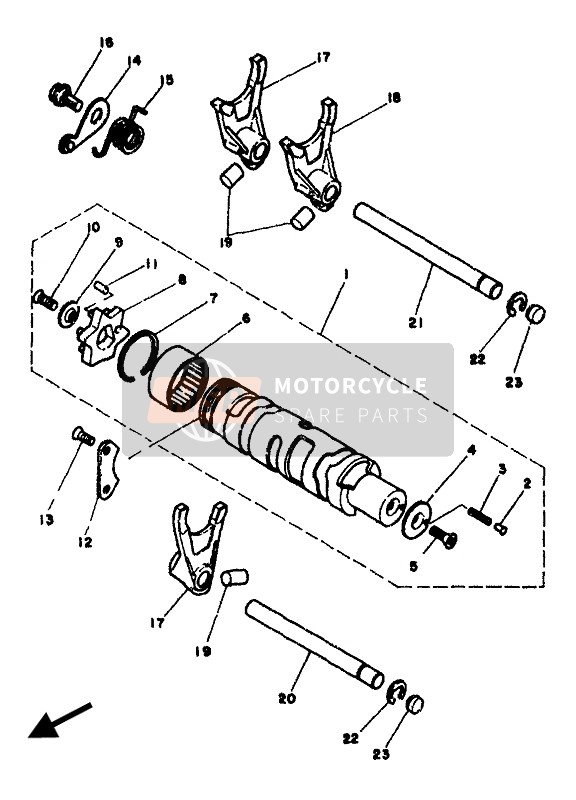 29L185350000, Stange, Schaltgabelfuhrung, Yamaha, 3